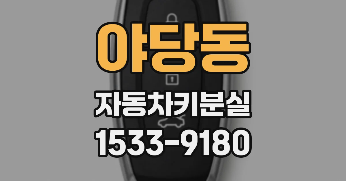 야당동 자동차키분실