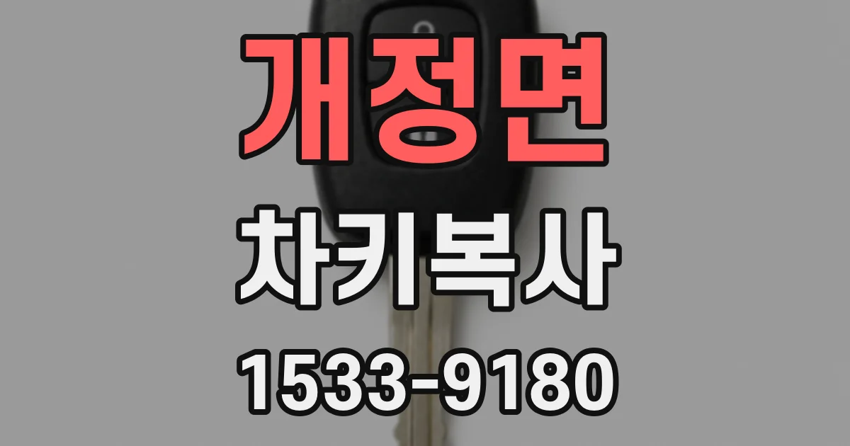 개정면 차키복사