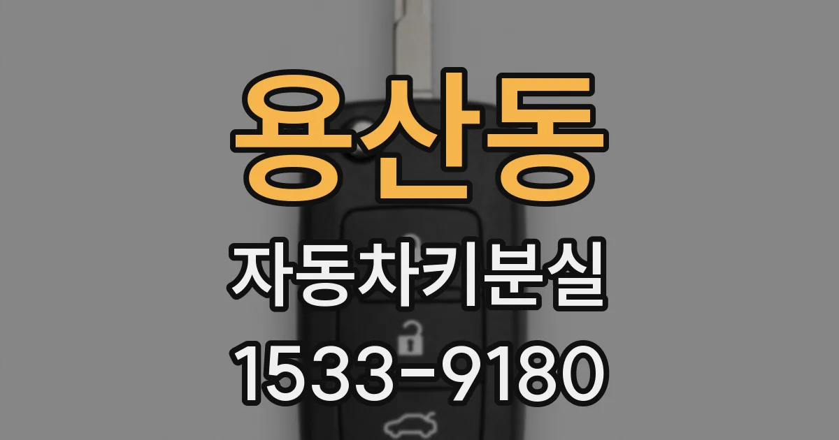 용산동 자동차키분실
