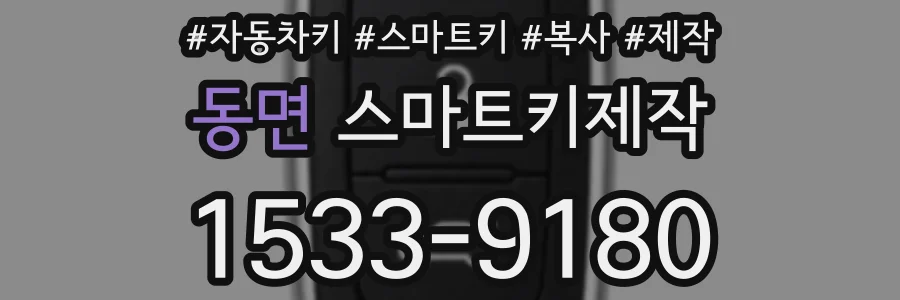 동면 스마트키제작