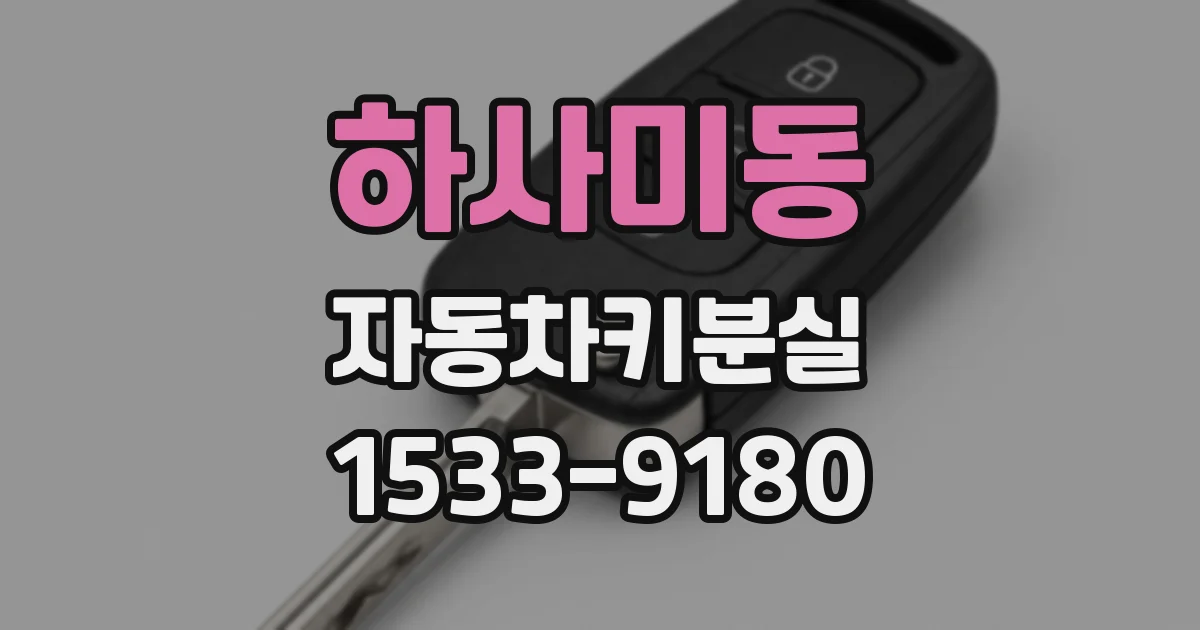 하사미동 자동차키분실