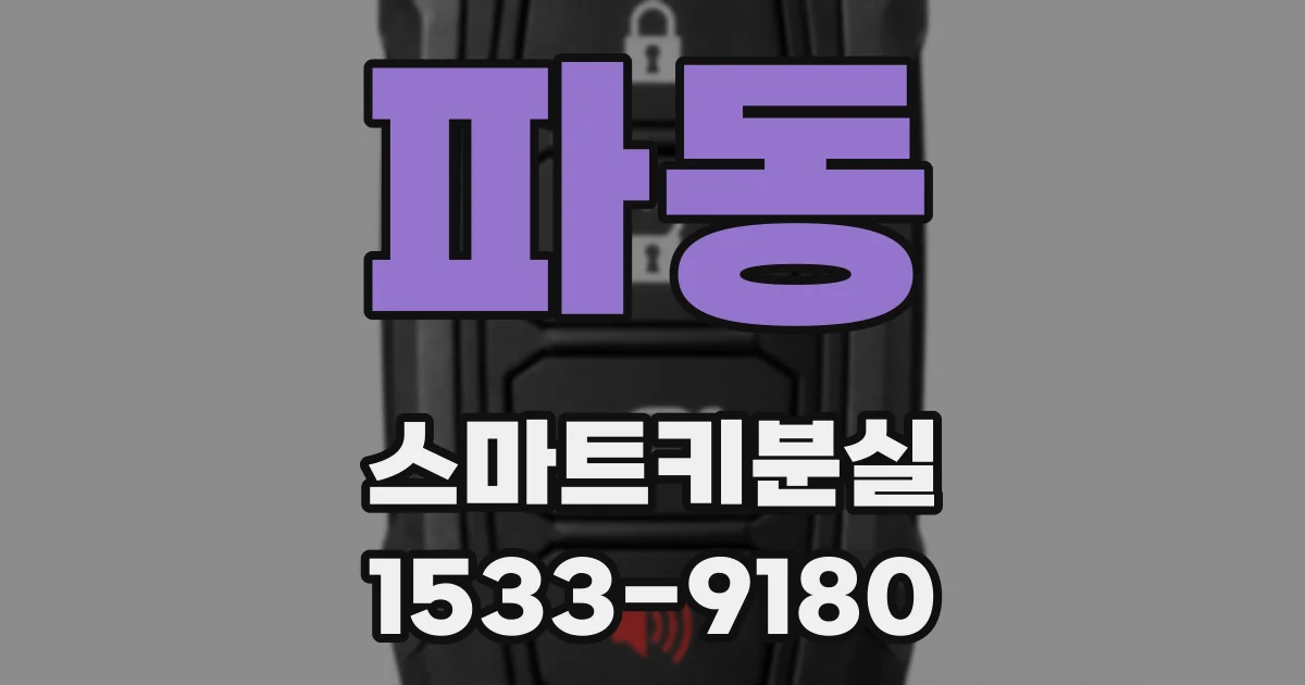 파동 스마트키분실