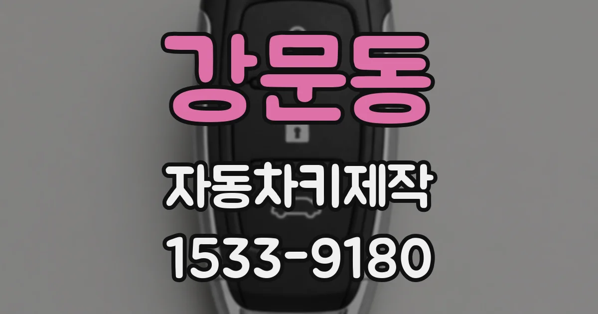 강문동 자동차키제작