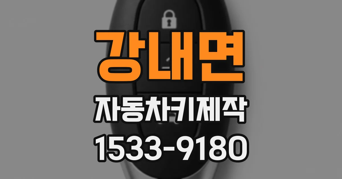강내면 자동차키제작