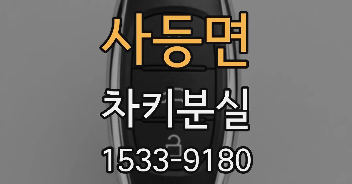 사등면 차키분실