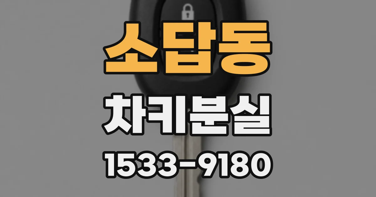 소답동 차키분실