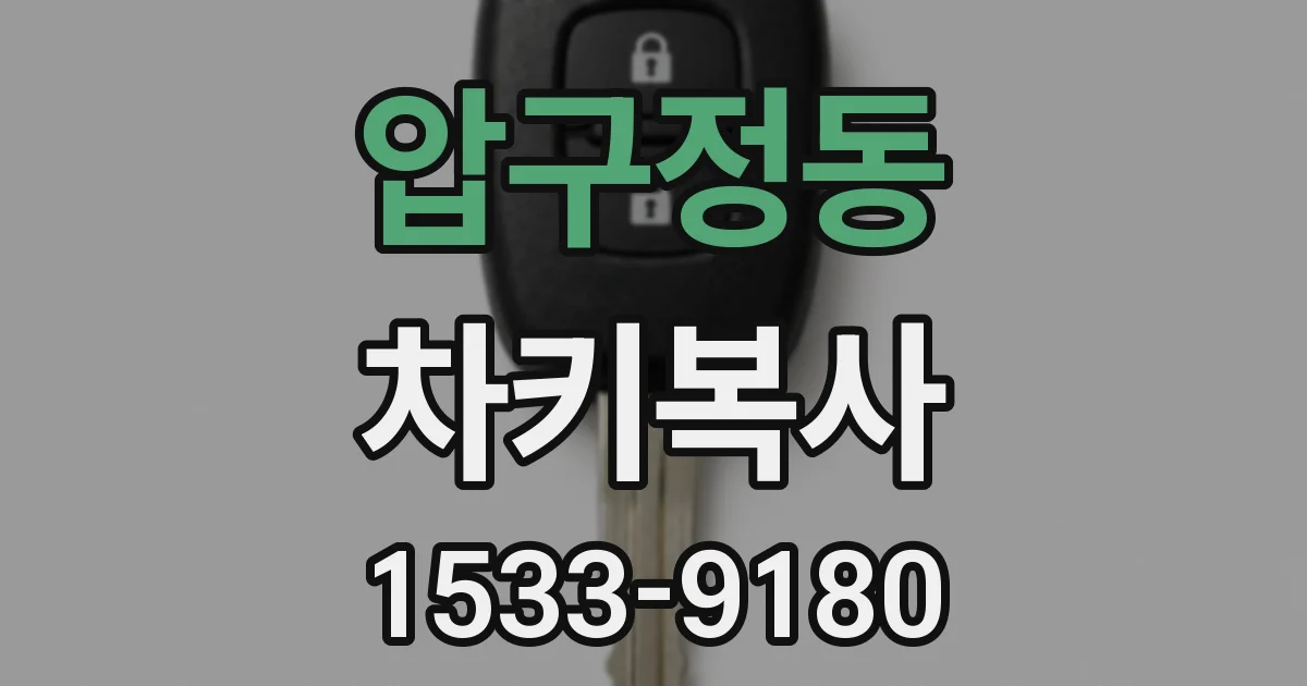 압구정동 차키복사