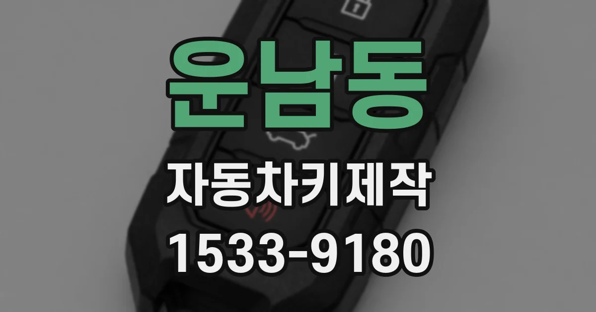 운남동 자동차키제작