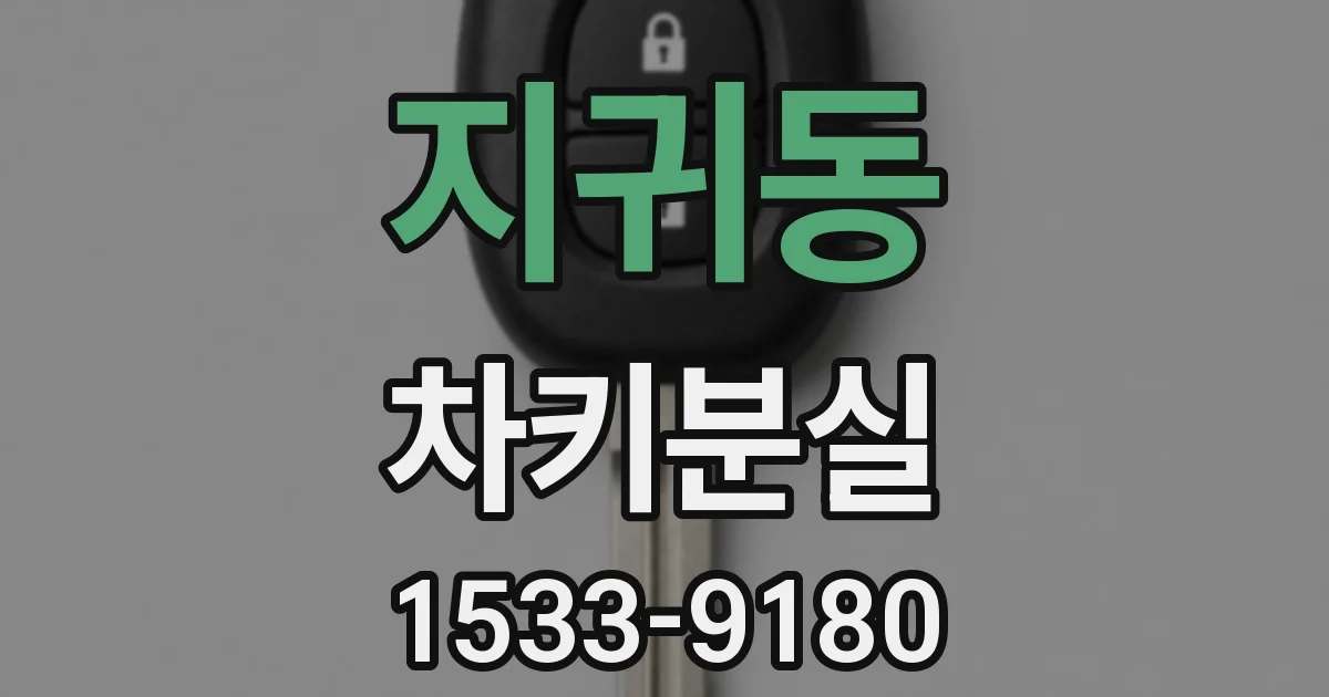 지귀동 차키분실