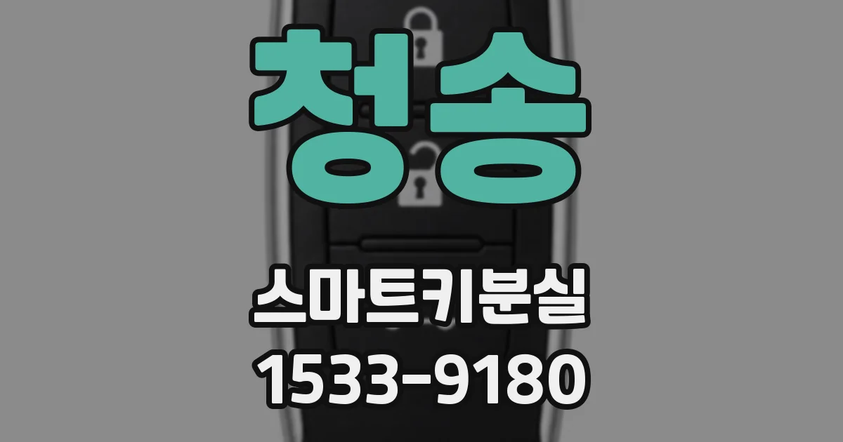 청송 스마트키분실