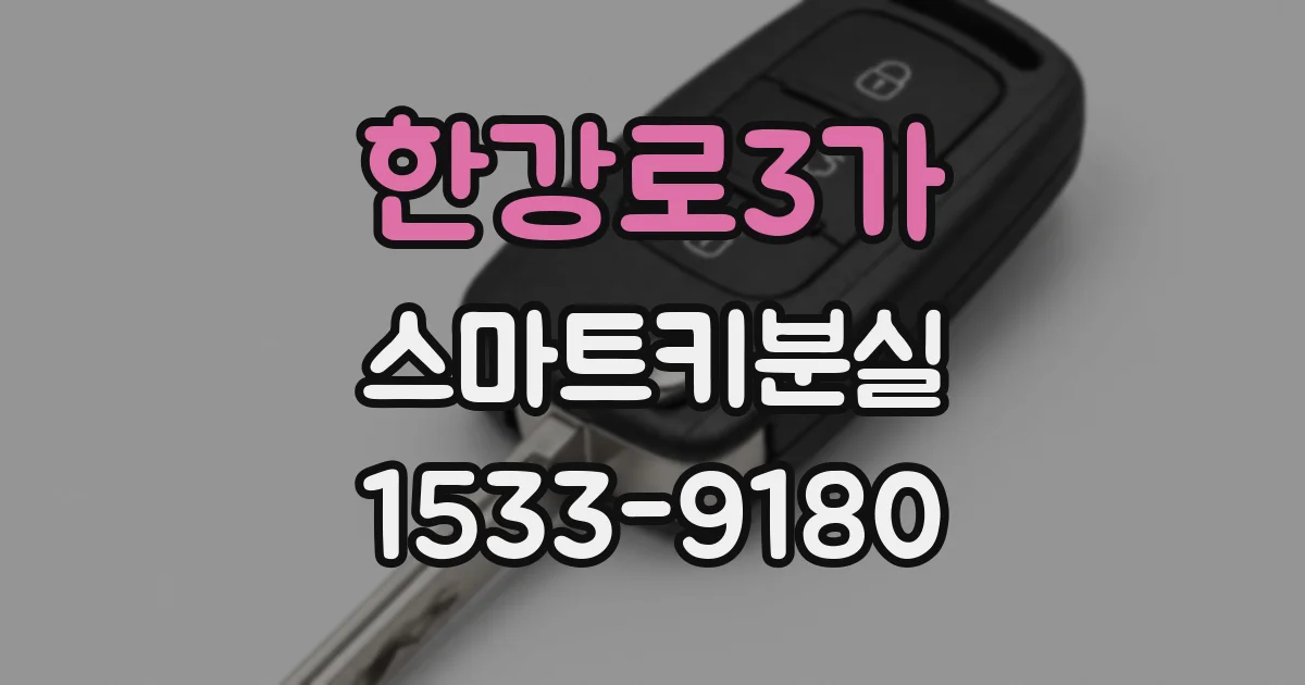 한강로3가 스마트키분실