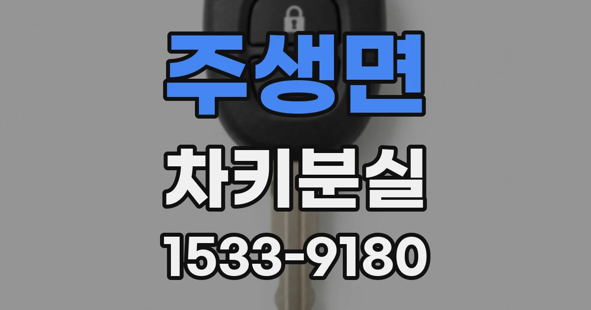주생면 차키분실