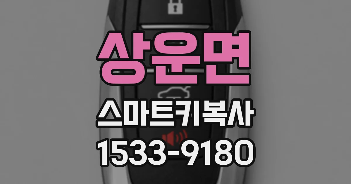 상운면 스마트키복사