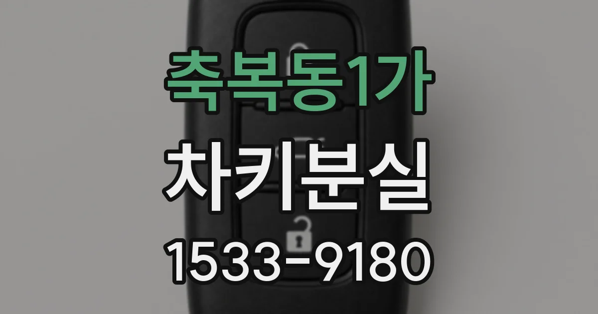 축복동1가 차키분실