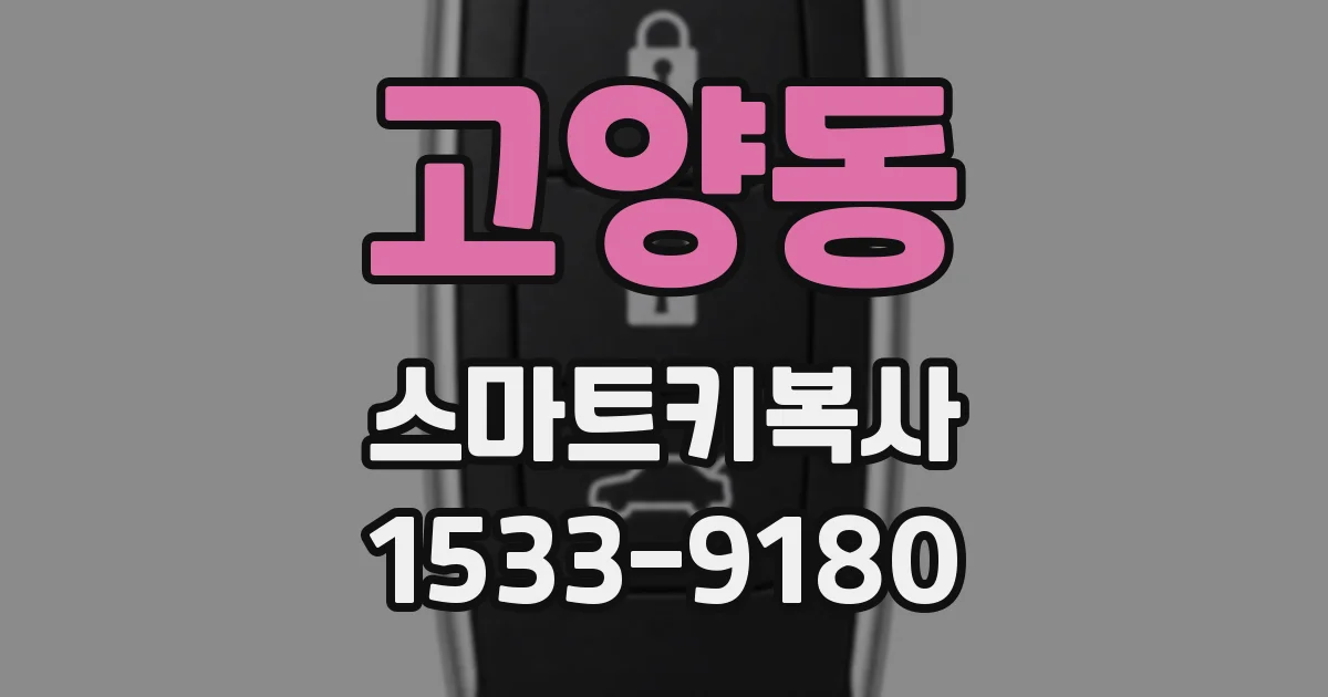 고양동 스마트키복사