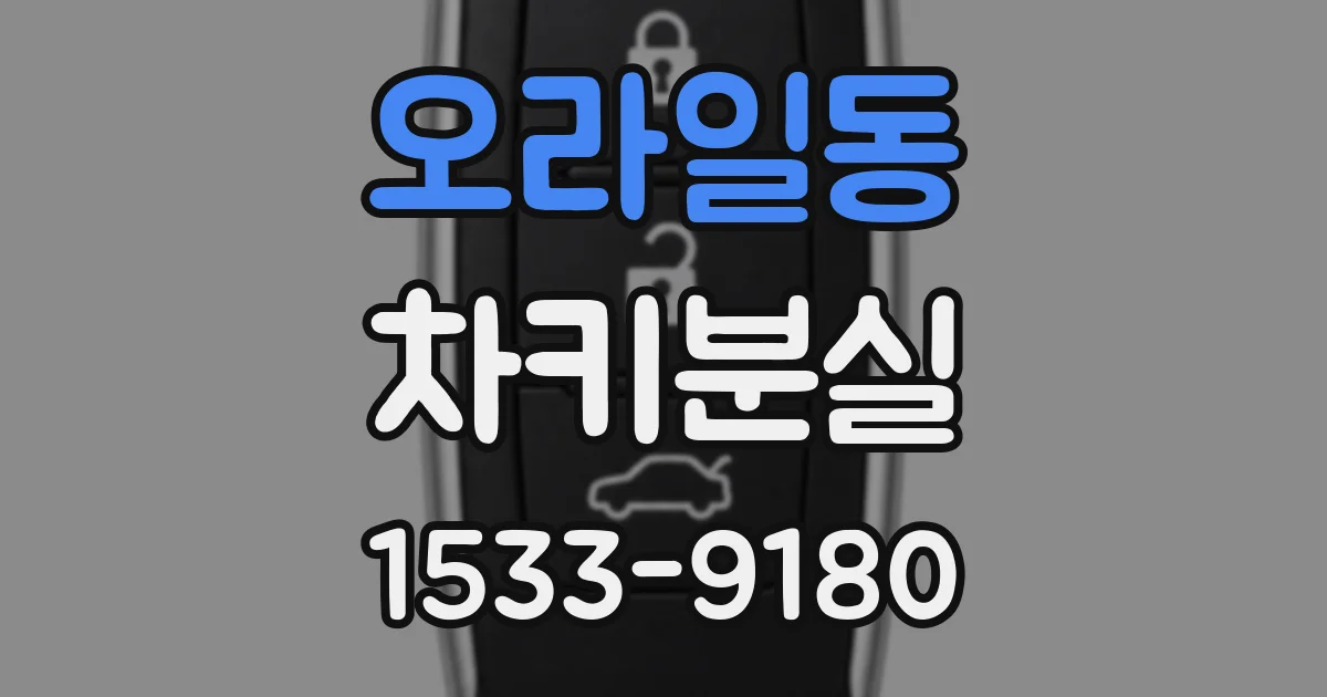 오라일동 차키분실