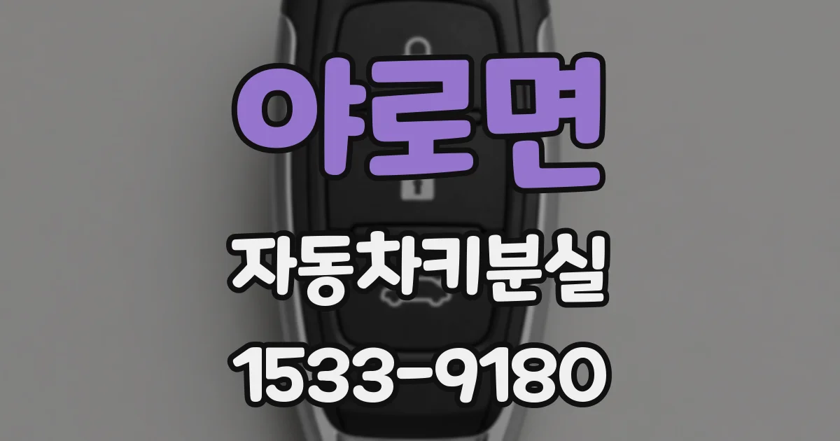 야로면 자동차키분실