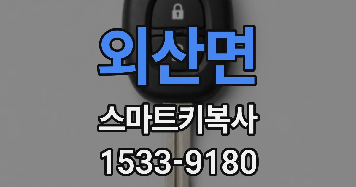 외산면 스마트키복사