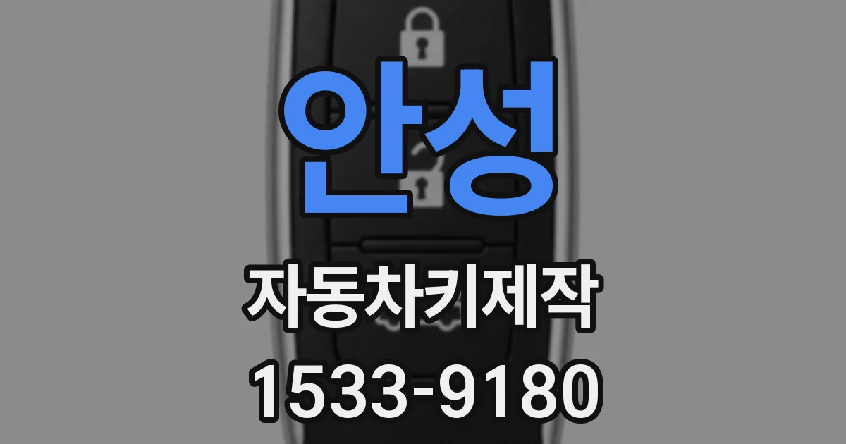안성 자동차키제작