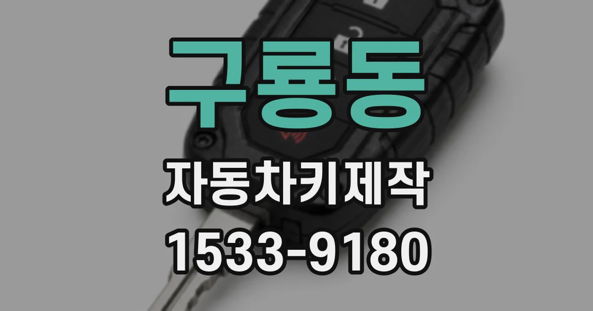구룡동 자동차키제작