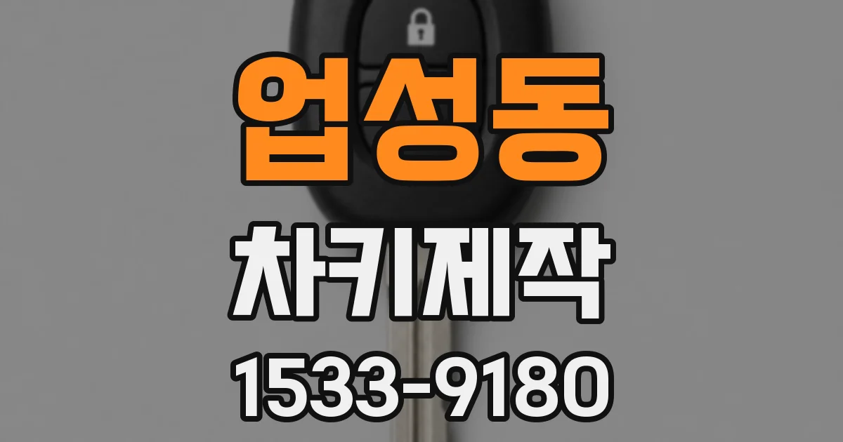 업성동 차키제작