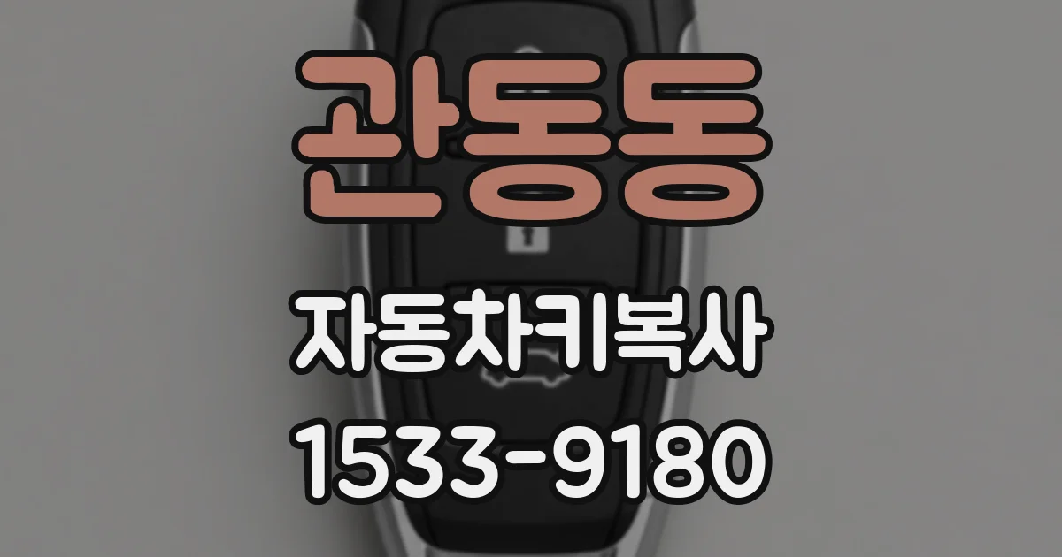 관동동 자동차키복사