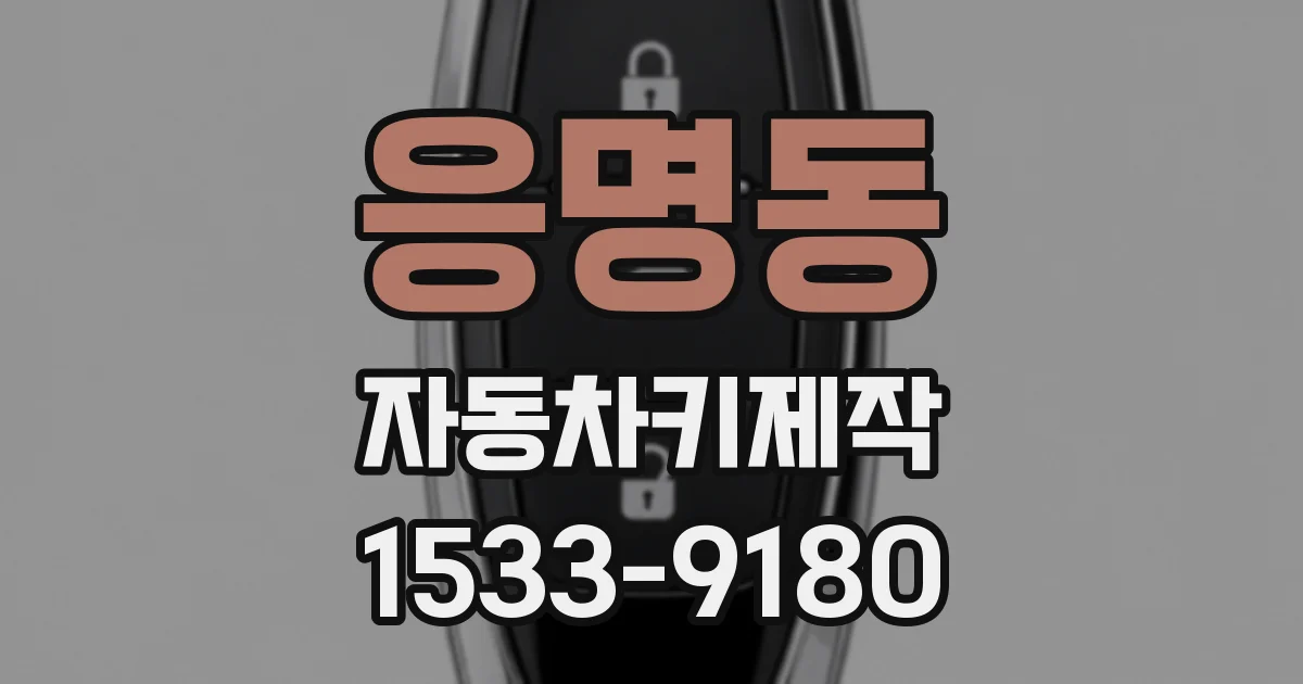 응명동 자동차키제작