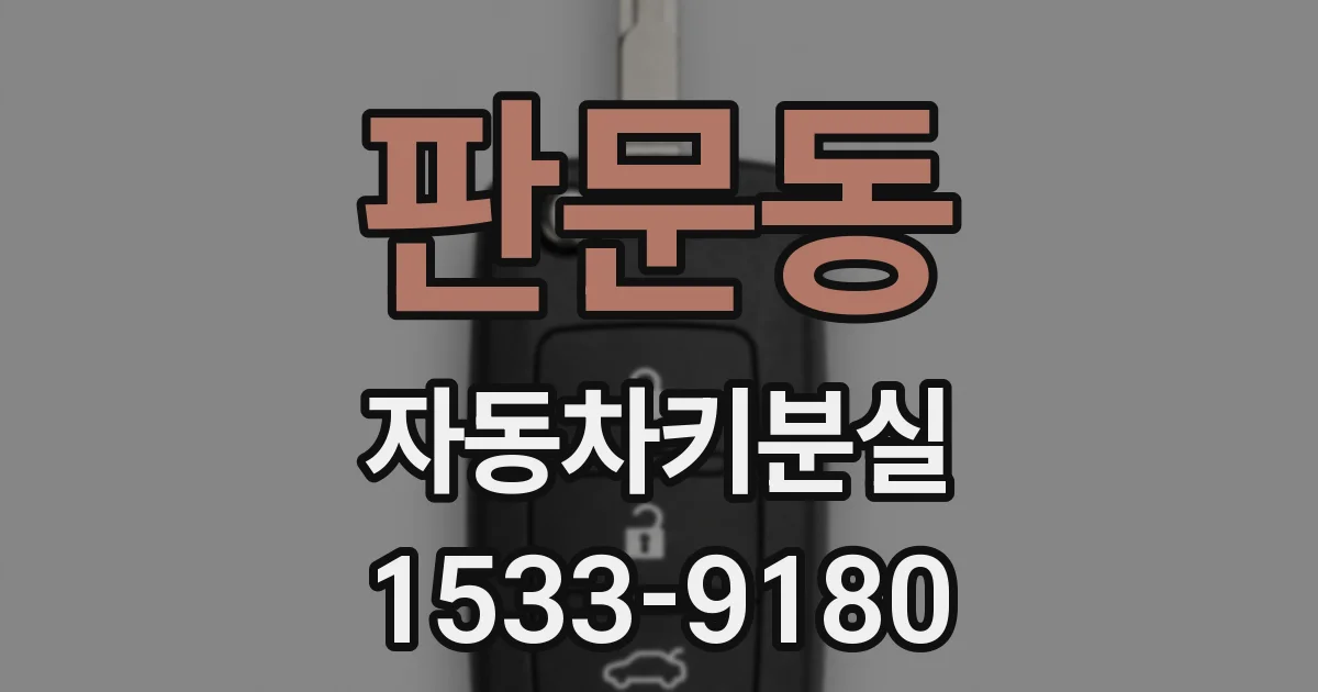 판문동 자동차키분실