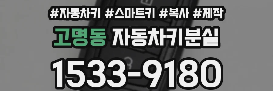 고명동 자동차키분실