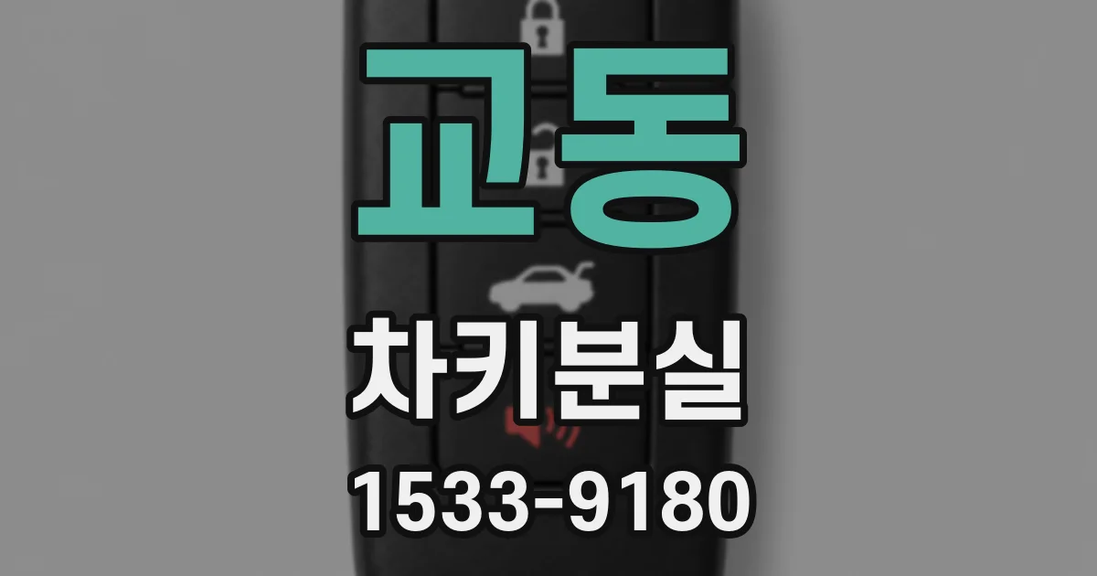 교동 차키분실