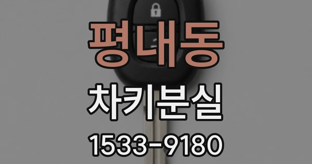 평내동 차키분실