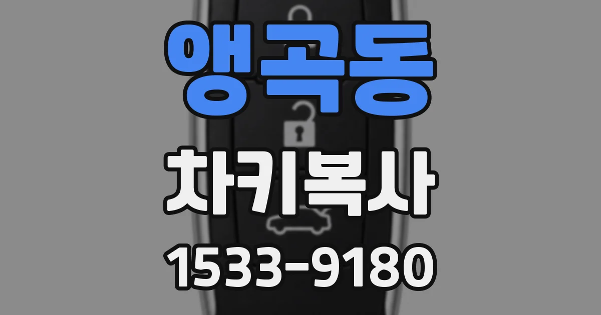 앵곡동 차키복사