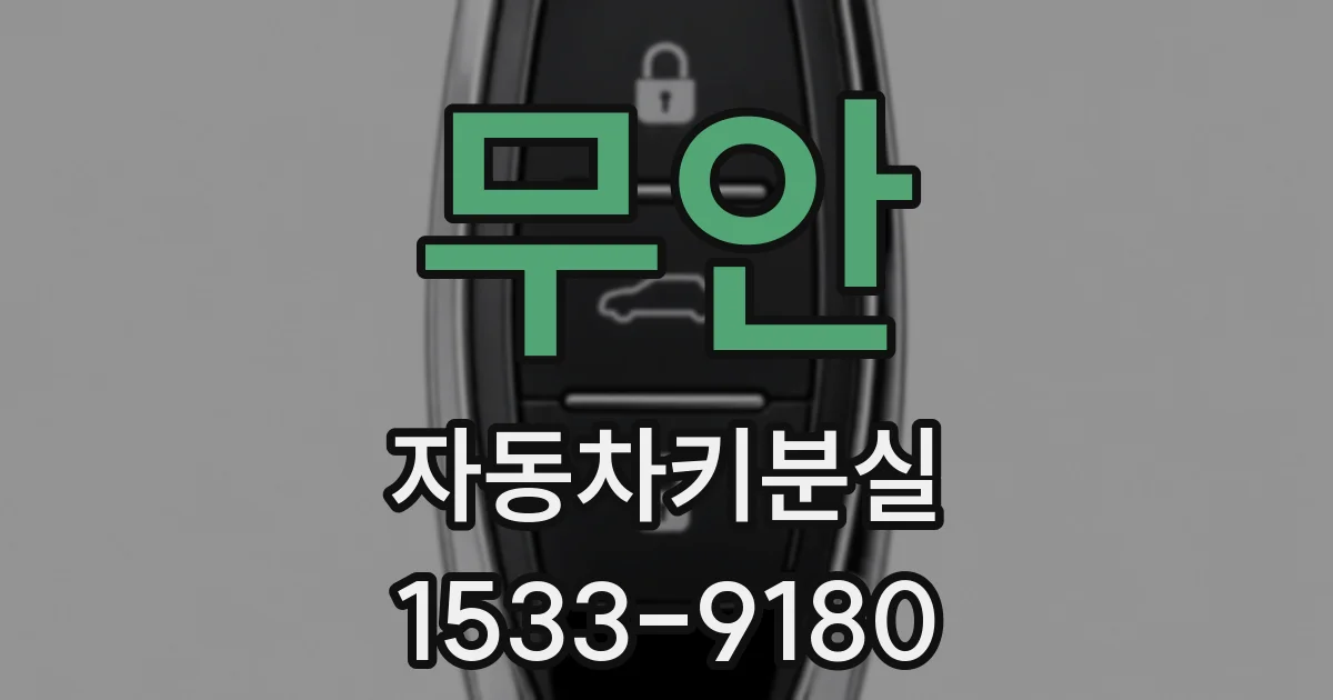 무안 자동차키분실
