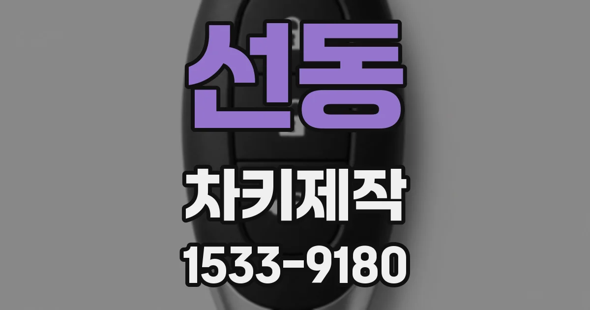 선동 차키제작
