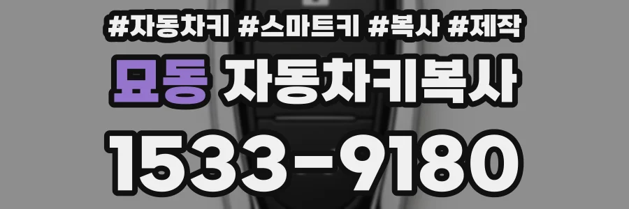 묘동 자동차키복사