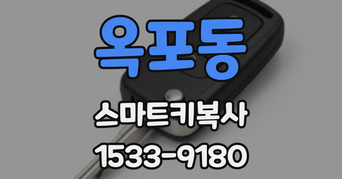 옥포동 스마트키복사