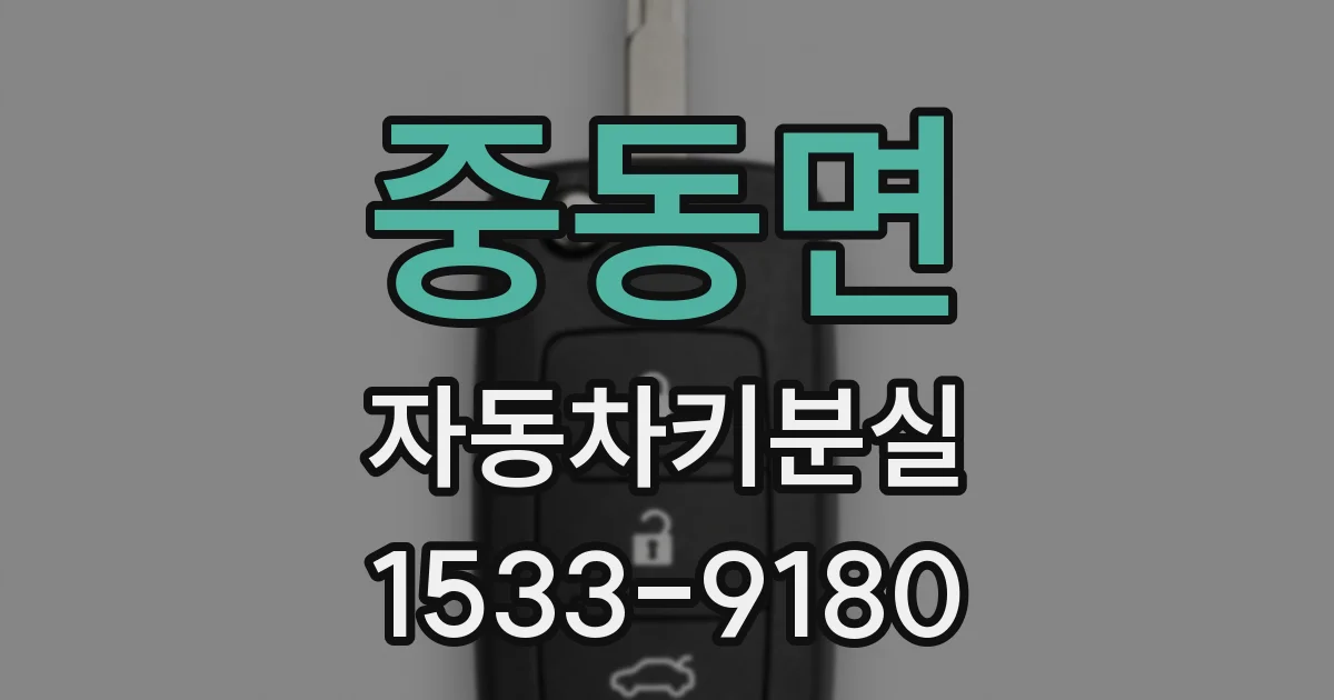 중동면 자동차키분실