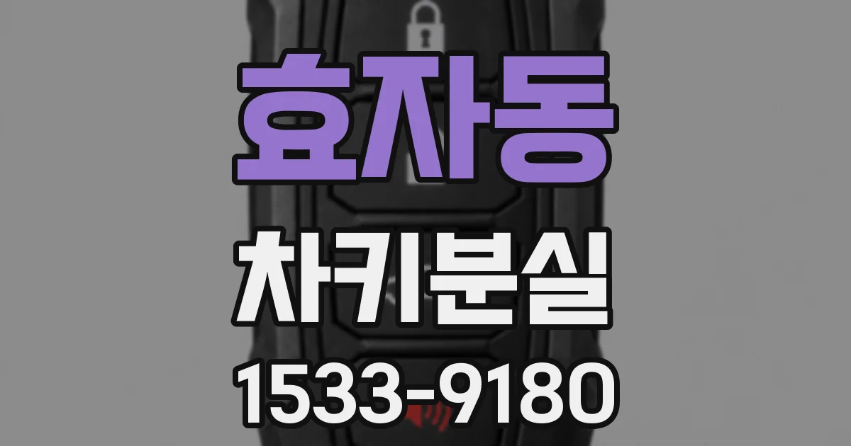 효자동 차키분실
