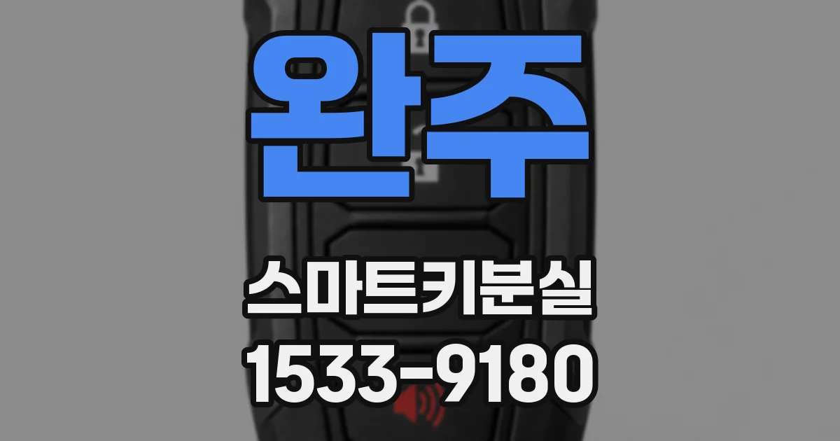 완주 스마트키분실