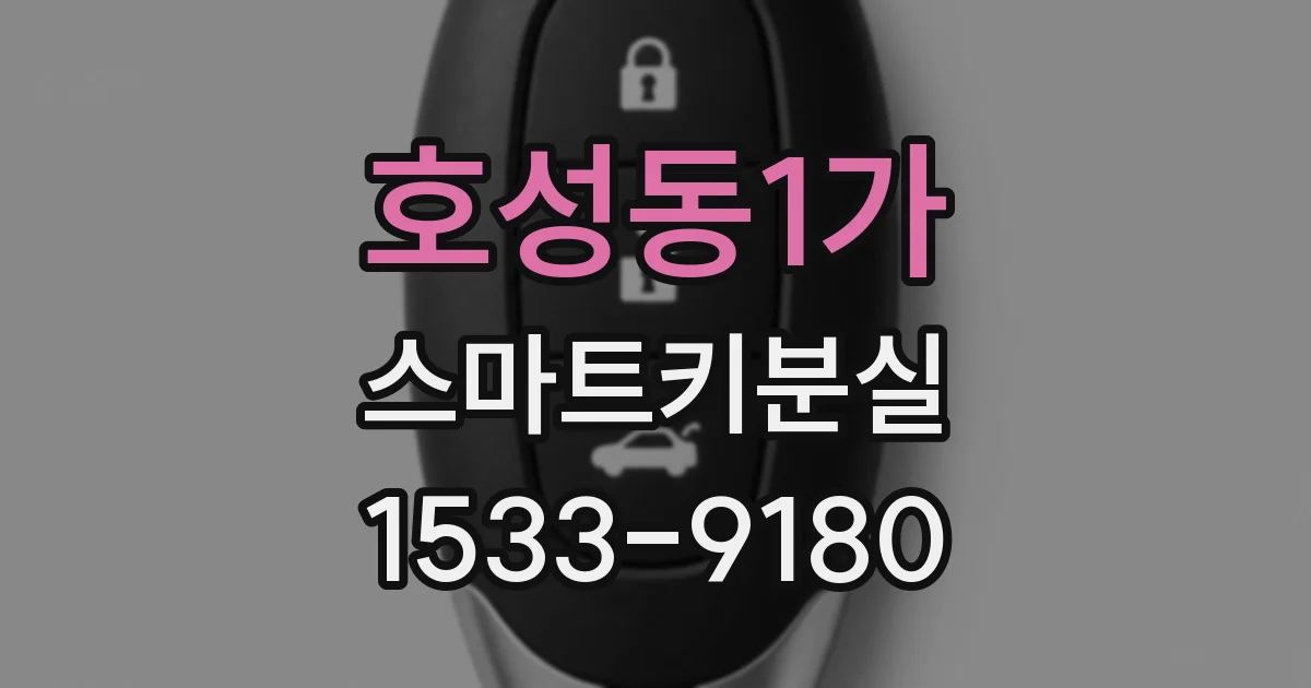 호성동1가 스마트키분실