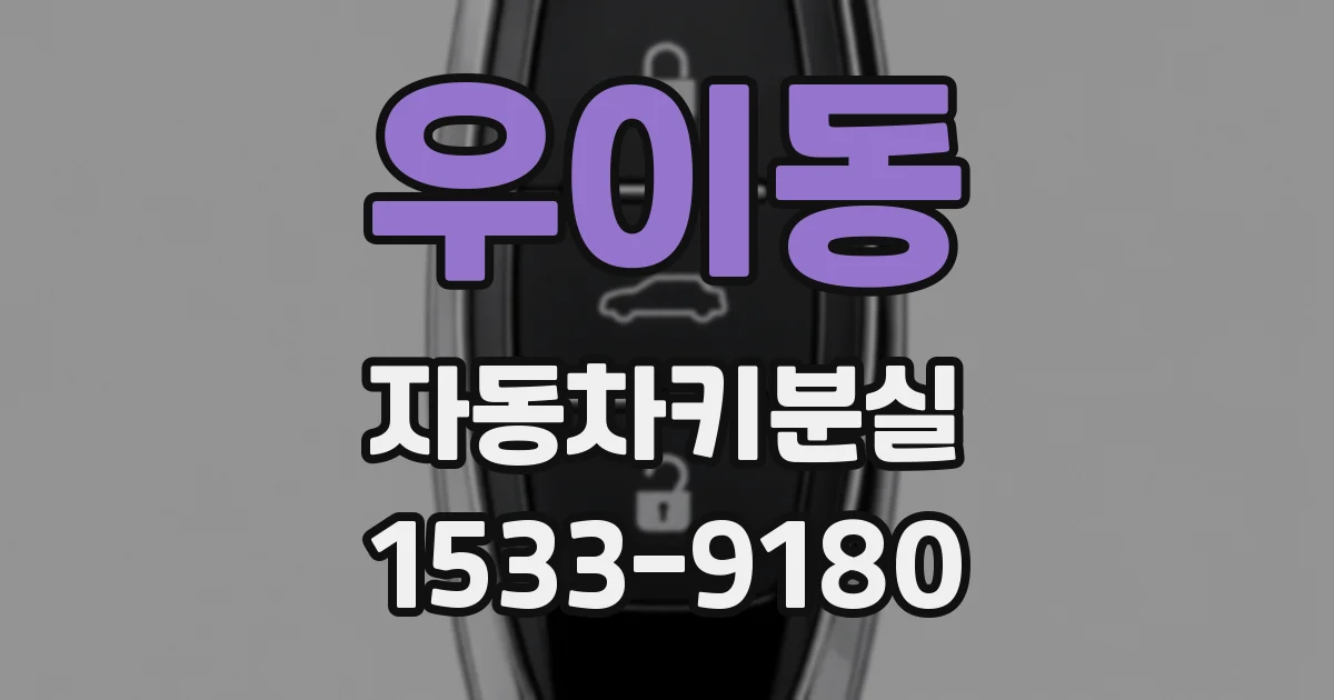 우이동 자동차키분실