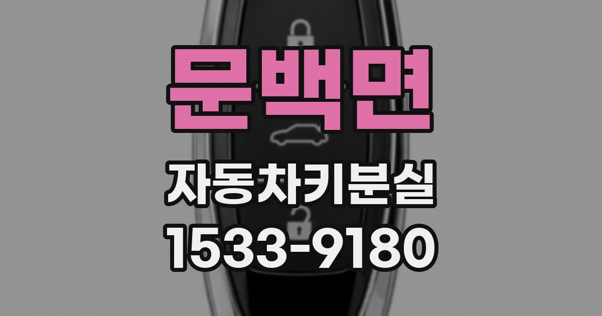 문백면 자동차키분실