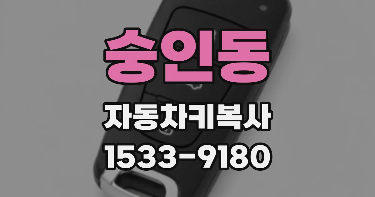 숭인동 자동차키복사