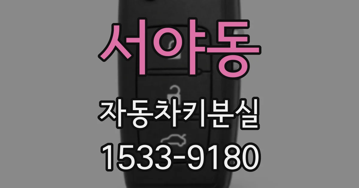 서야동 자동차키분실