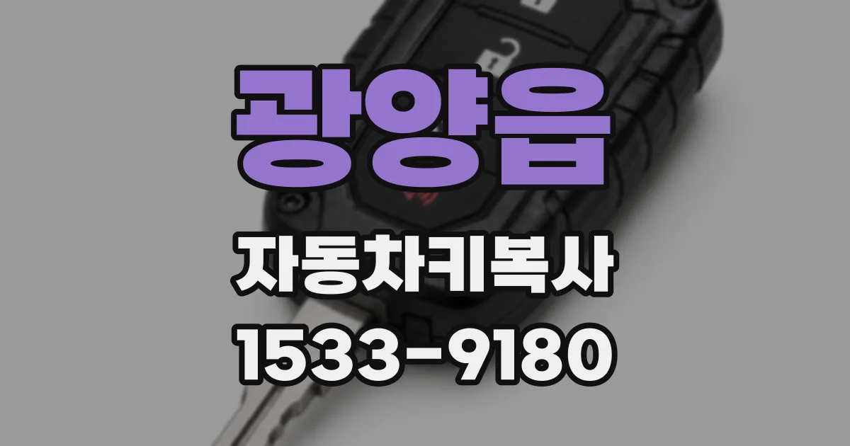 광양읍 자동차키복사
