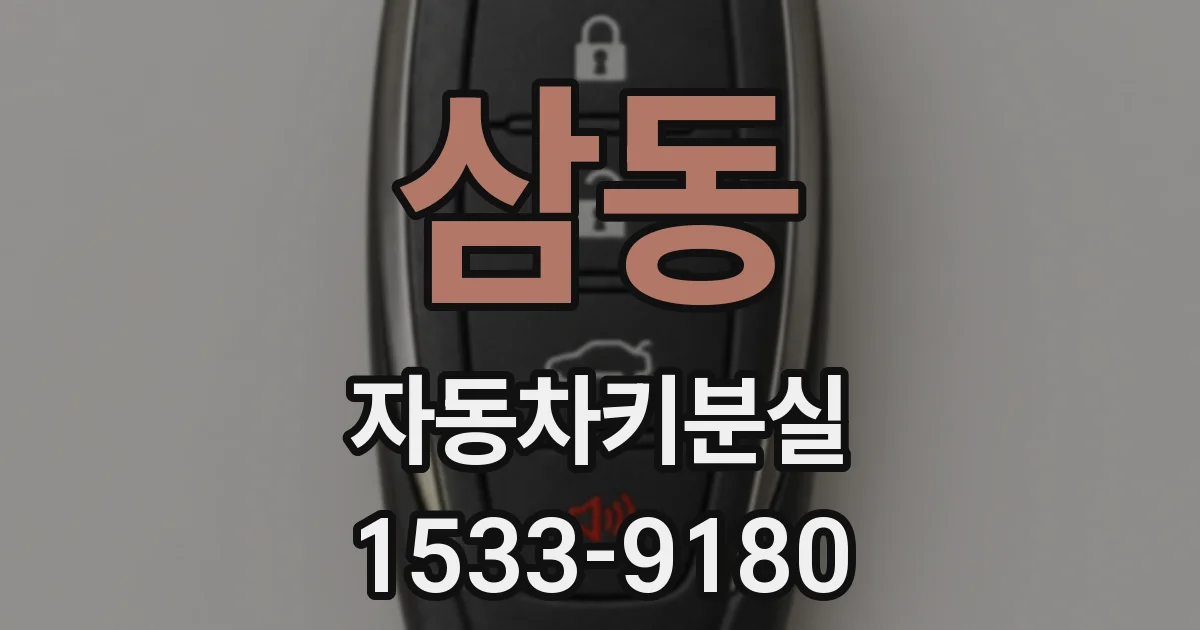 삼동 자동차키분실