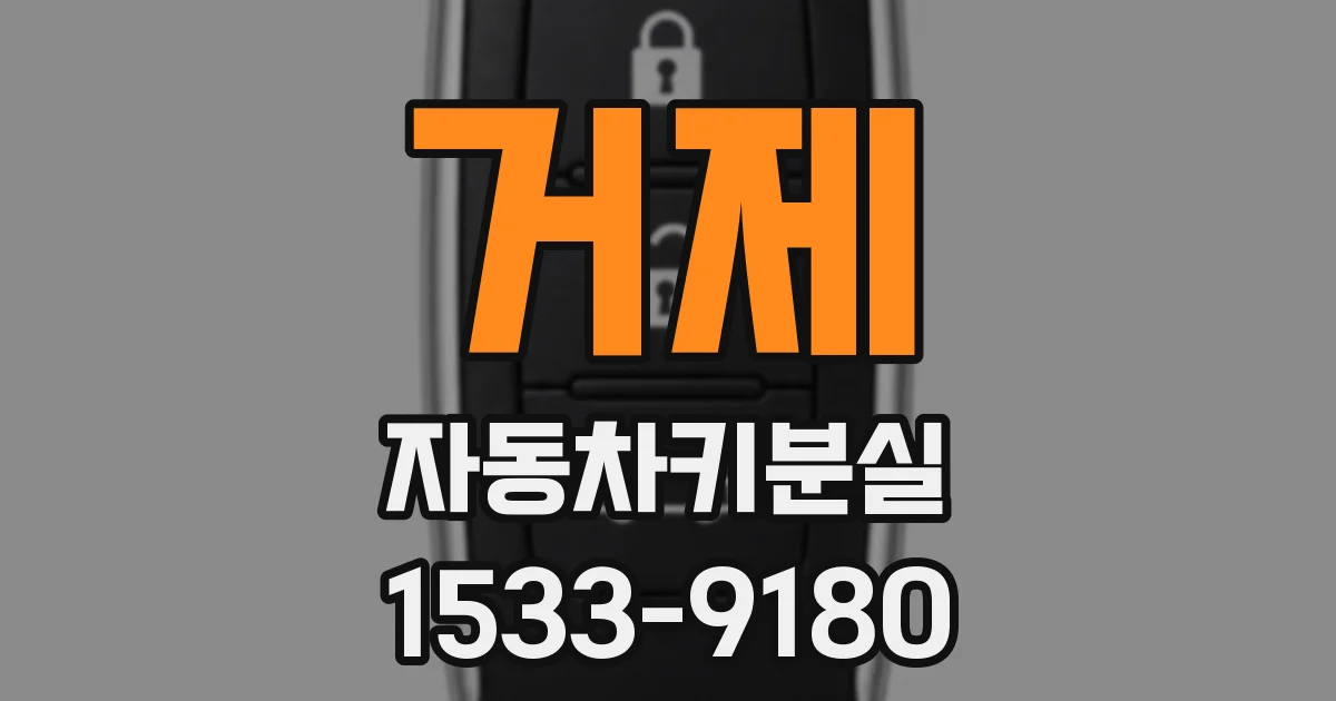 거제 자동차키분실