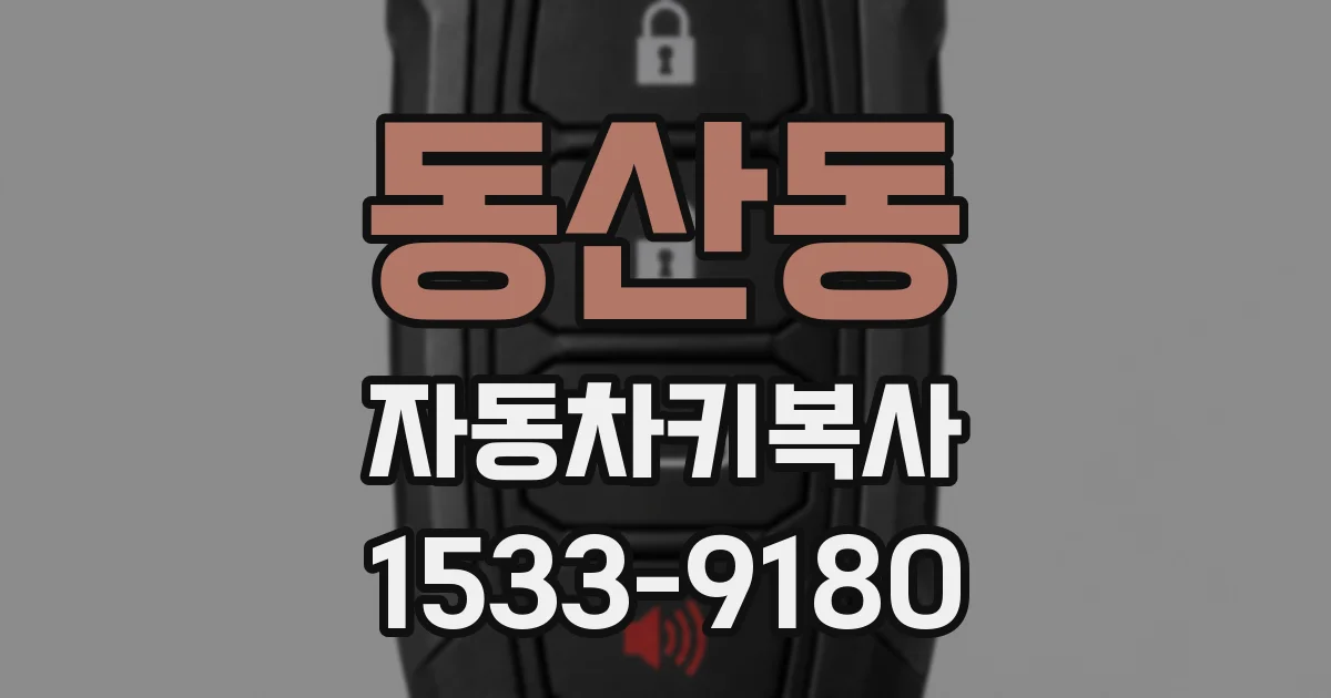 동산동 자동차키복사