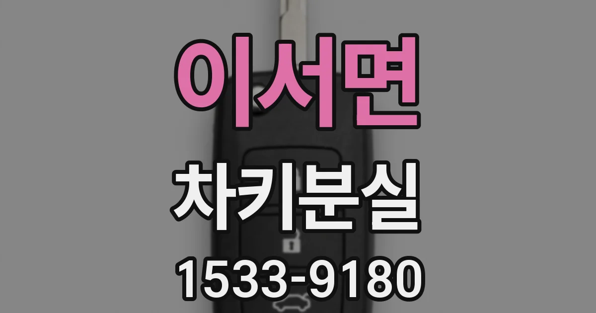 이서면 차키분실