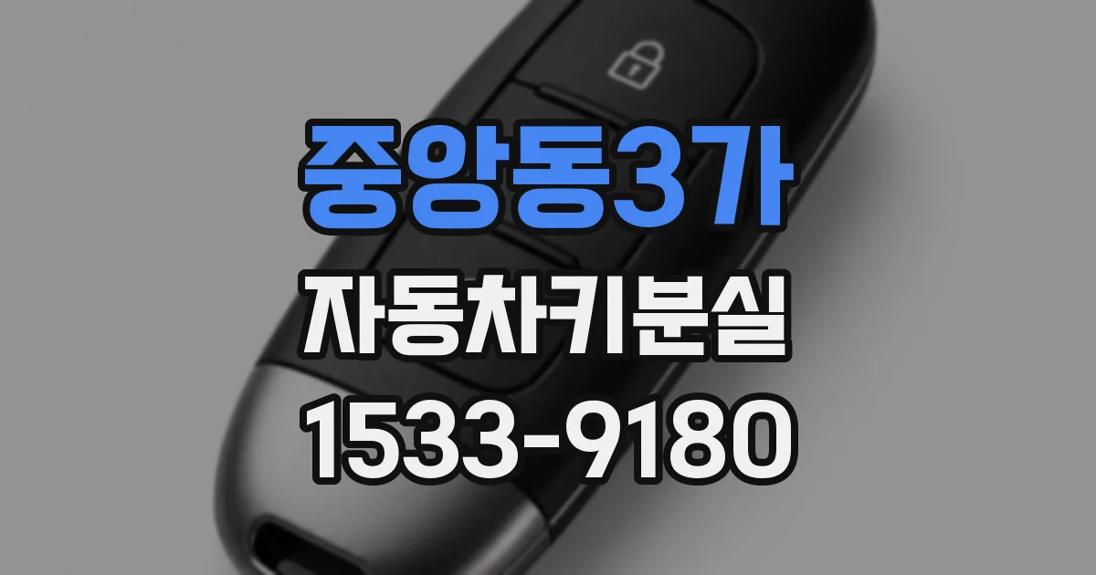 중앙동3가 자동차키분실